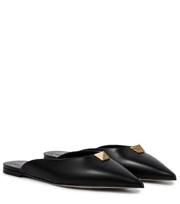 Slippers Roman Stud in pelle | Valentino Garavani