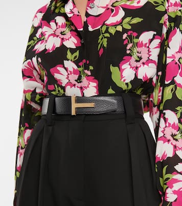 Monogram leather belt | Tom Ford