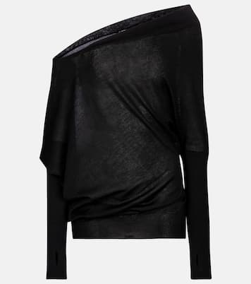 Pullover in cashmere e seta con scollo bardot | Tom Ford