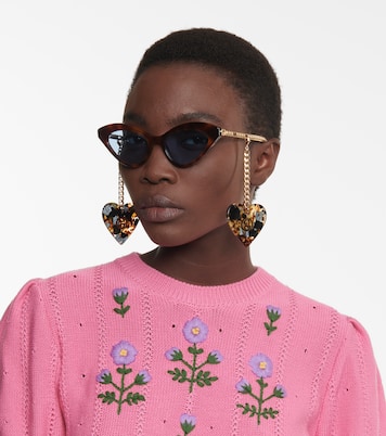 Occhiali da sole con ciondoli GG | Gucci