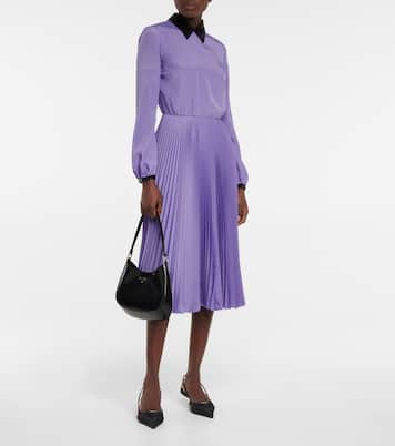 Robe midi en crêpe à sequins | Prada