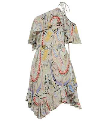 Printed one-shoulder silk minidress | Etro