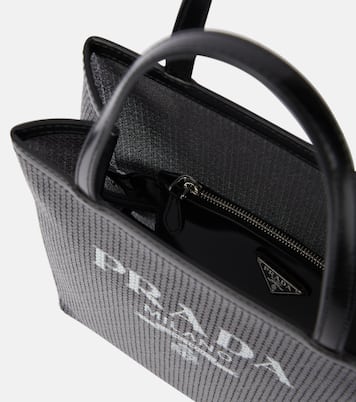 Shopper Small in rete con paillettes | Prada
