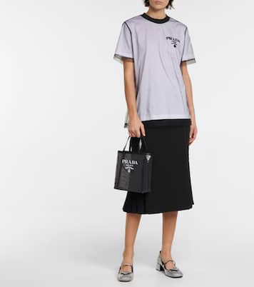 Shopper Small in rete con paillettes | Prada