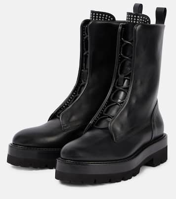 Botas de combate de piel con adornos | Alaïa
