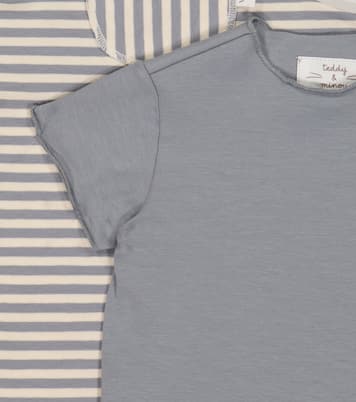 Baby cotton T-shirt and overalls set | Il Gufo