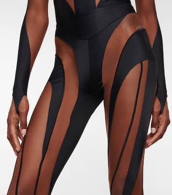 Leggings de punto fino con paneles | Mugler