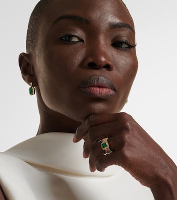 Bague 5 Thread Illusion en or 18 ct, diamants et émeraude | Shay Jewelry