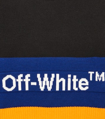 Logo colorblocked wool sweater | Off-White Kids