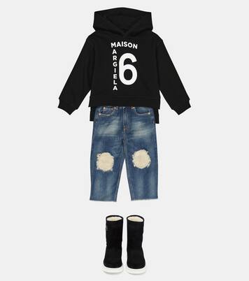 Printed cotton hoodie | MM6 Maison Margiela Kids