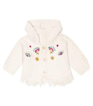 Baby - Cardigan Clara in misto lana con cappuccio | Louise Misha