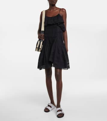 Vestido corto Moly de algodón a capas | Marant Etoile