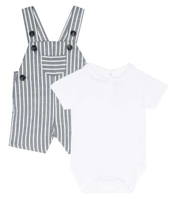 Baby cotton overalls and bodysuit set | Tartine et Chocolat