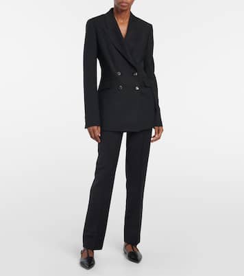 Gerade High-Rise-Hose Francisco aus Wolle | Gabriela Hearst