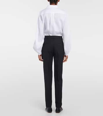 Gerade High-Rise-Hose Francisco aus Wolle | Gabriela Hearst