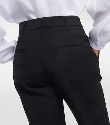 Gerade High-Rise-Hose Francisco aus Wolle | Gabriela Hearst