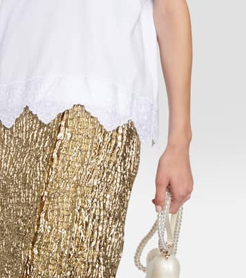Camiseta de algodón adornada | Simone Rocha