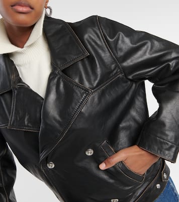 Oversize-Jacke aus Leder | Victoria Beckham