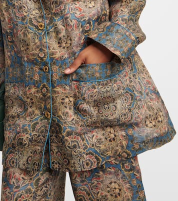 Camisa de pijama de lino estampada | Loro Piana