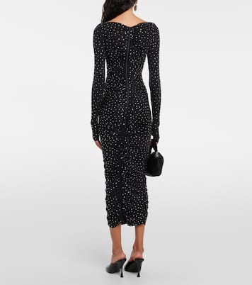 Crystal-embellished cutout jersey midi dress | Alex Perry