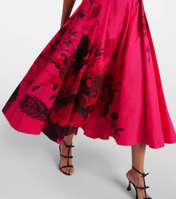 Floral cotton faille maxi dress | Erdem