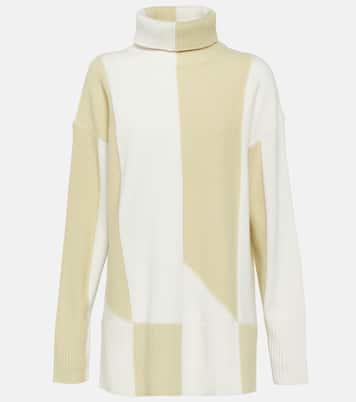 Colorblocked oversized wool-blend sweater  | Joseph