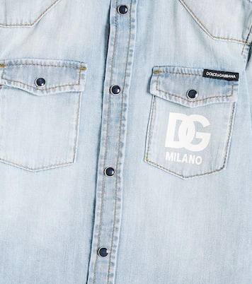 Camisa de denim con DG | Dolce&Gabbana Kids