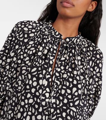 Blusa Emy in twill di seta con stampa | Max Mara