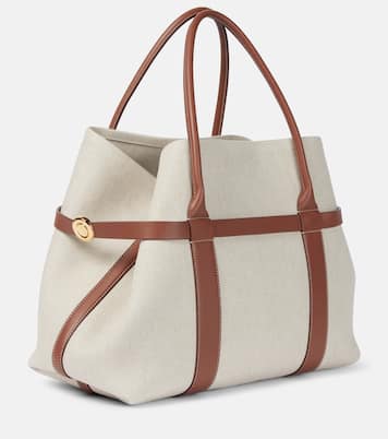 Shopper Ghiera Large in canvas e pelle | Loro Piana
