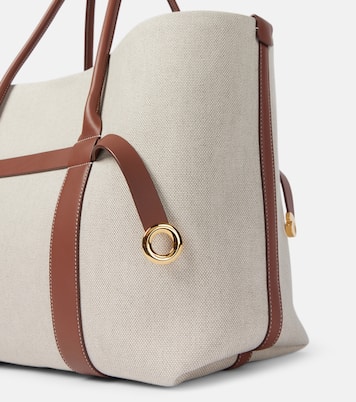 Shopper Ghiera Large in canvas e pelle | Loro Piana