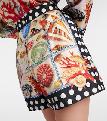 Shorts Capri in raso di seta con stampa | Dolce&Gabbana