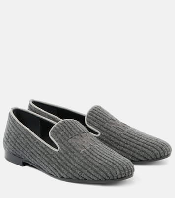 Mocassini in velluto a coste con logo | Max Mara