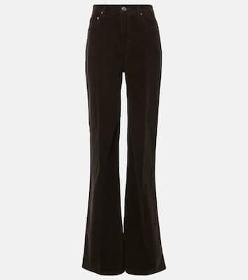 High-rise cotton corduroy flared pants | Ami Paris