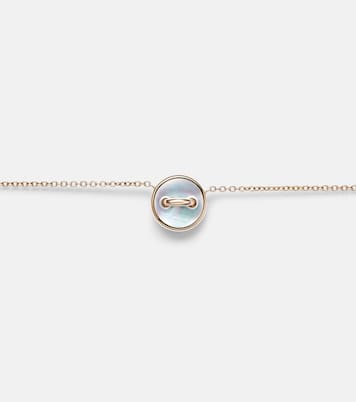 Collier Pom Pom Dot en or rose 18 ct, nacre et diamants | Pomellato