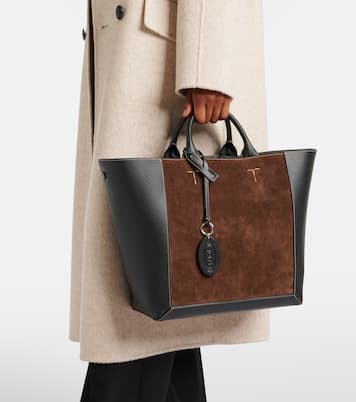Shopper Double Up Medium aus Leder und Veloursleder | Tod's