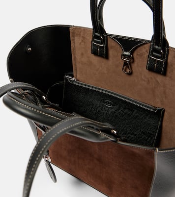 Shopper Double Up Medium aus Leder und Veloursleder | Tod's