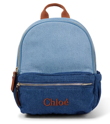 Sac à dos en jean à logo | Chloé Kids