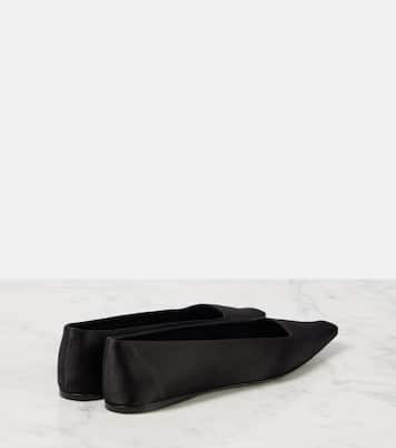 Poppy crêpe satin ballet flats | Saint Laurent