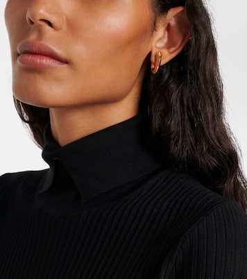 Orecchini Hollow Spike in argento sterling bagnati in oro | Burberry