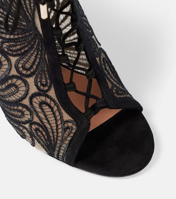Botines 105 de ante con encaje | Aquazzura