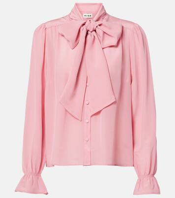 Blusa Wilhelmina in seta con fiocco | Rixo