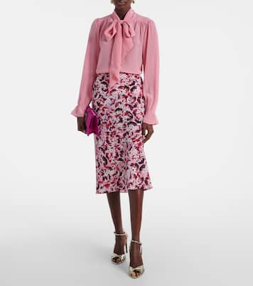 Blusa Wilhelmina in seta con fiocco | Rixo