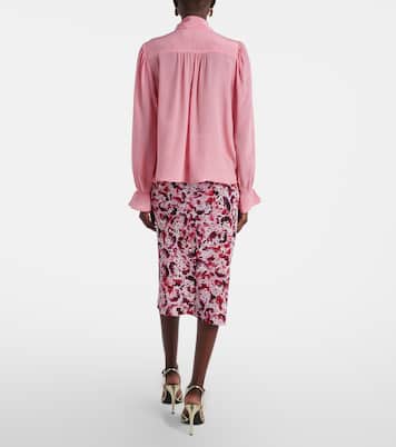 Blusa Wilhelmina in seta con fiocco | Rixo