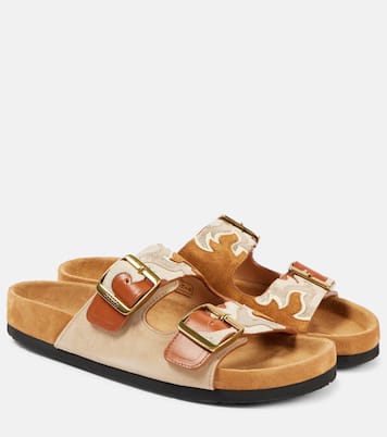 Mules Lelik en daim et cuir | Isabel Marant
