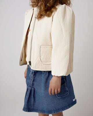 Cleasje logo embroidered quilted jacket | Donsje