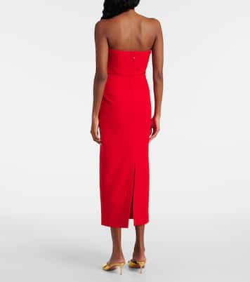 Abito midi in crêpe con applicazione | Roland Mouret