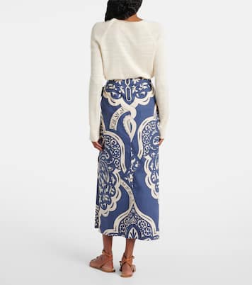 Printed cotton poplin wrap skirt | Johanna Ortiz