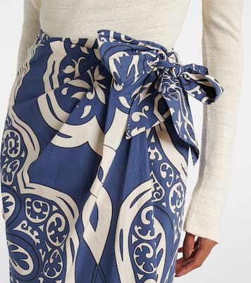 Printed cotton poplin wrap skirt | Johanna Ortiz