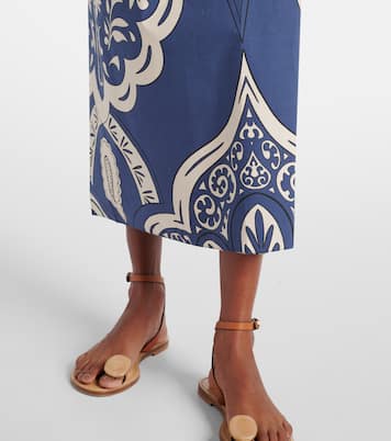 Printed cotton poplin wrap skirt | Johanna Ortiz