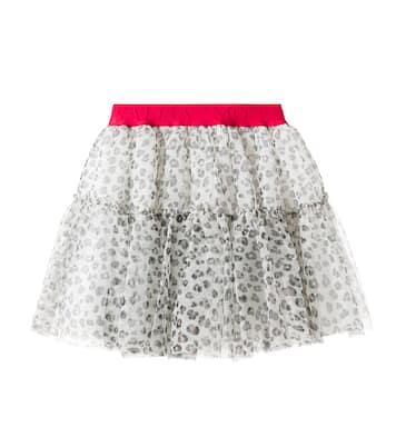 Gonna in tulle con stampa leopardata | Monnalisa